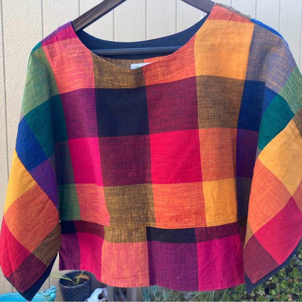 Rujuta Sheth Mira Top Multi Chex XS/S Colorful Plaid